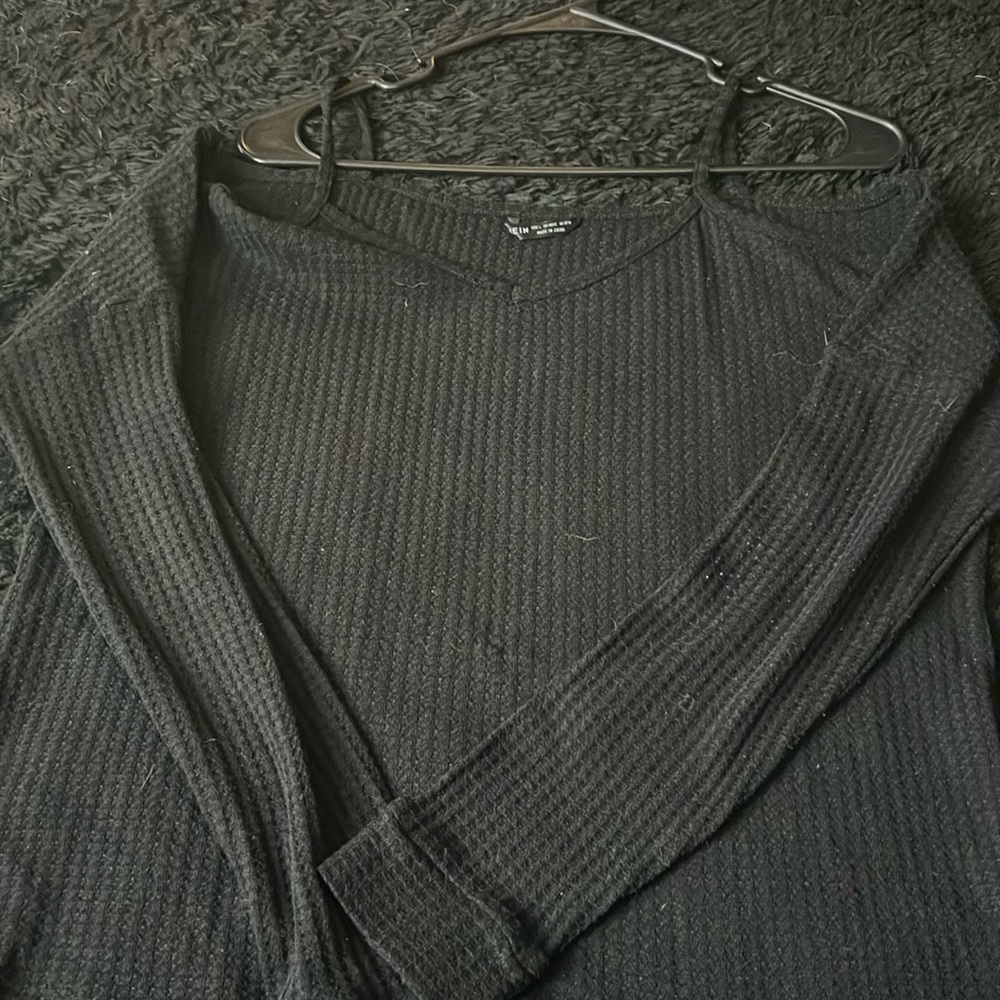 Waffle knit long sleeve